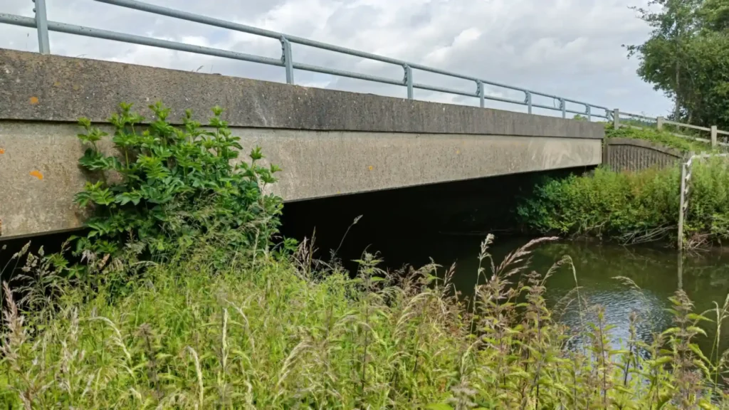 Low Concrete Bridge over a river
